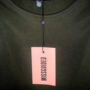 Missguided sleeveless army green bodysuit